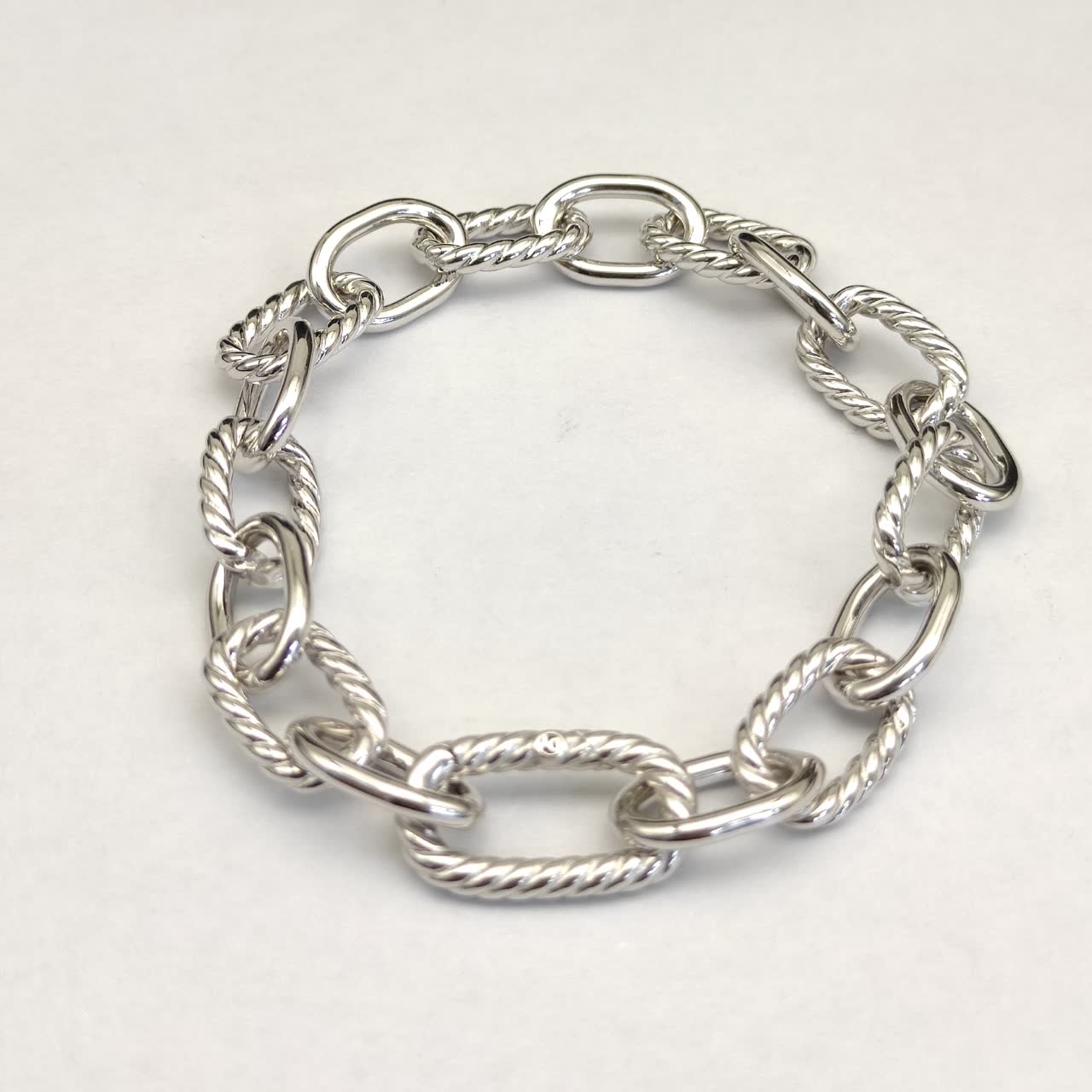 David Yurman Silver-Plated Chain Bracelet